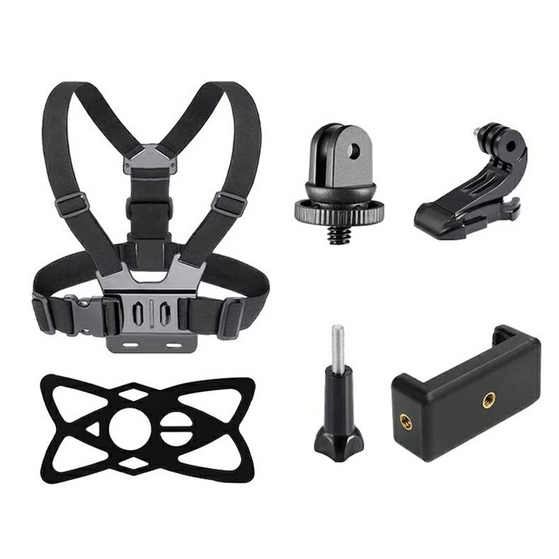 6-in-1 Accessories Kit for GoPro Hero Parts with Chest Strap, Mobile Phone Clip 6-in-1 Accessories Kit for GoPro Hero Parts with Chest Strap, Mobile Phone Clip